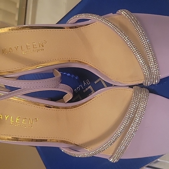 Rhinestone Lilac Block heels - Picture 4 of 4